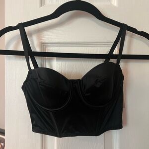 Auden Black Longline Bustier Bra